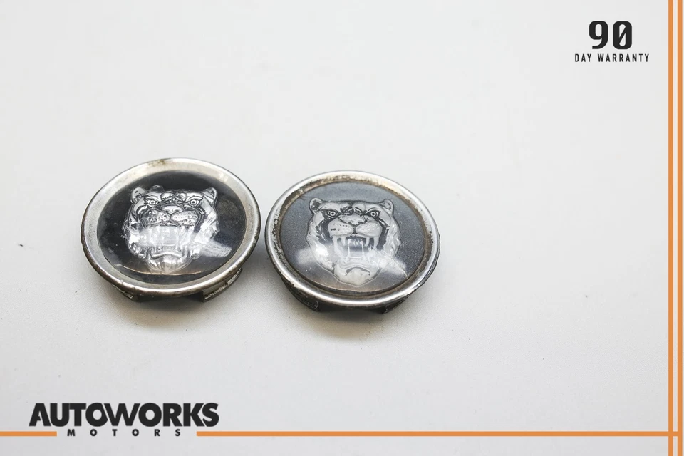 Juego de 2 tapacubos centrales de rueda Jaguar XJS serie 3 92-96 OEM Foto 3 de 4