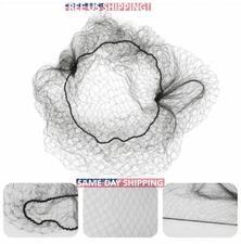 NEW Invisible 5+ BLACK Mesh Hair Nets Cover Elastic Edge FREE FAST US SHIPPNG