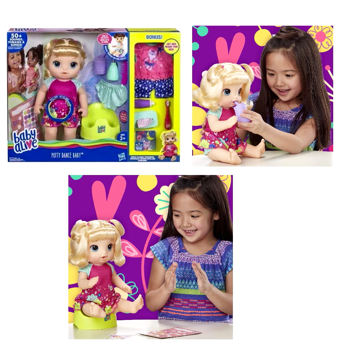 Hasbro Potty Dance Baby Alive Baby Alive Potty Dance Blonde Baby