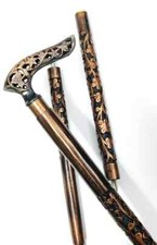 Hand Carved Derby Walking Stick Wooden Walking Cane for Men Women Old People