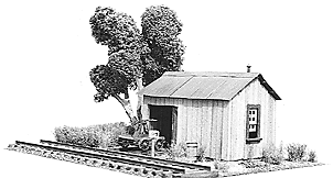 Durango Press HOn3 HOn3 Handcar Shed w/Car Kit 2 x 3in 5 x 7.7cm DP029 - Picture 1 of 1