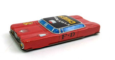 Vintage 1950's Tin Toy Car RED Fire Chief JAPAN