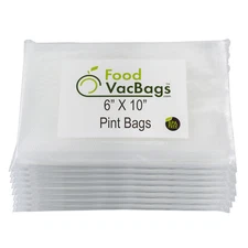 400 6X10 PINT FoodVacBags Food Storage Vacuum Seal Bags for FoodSaver Embossed