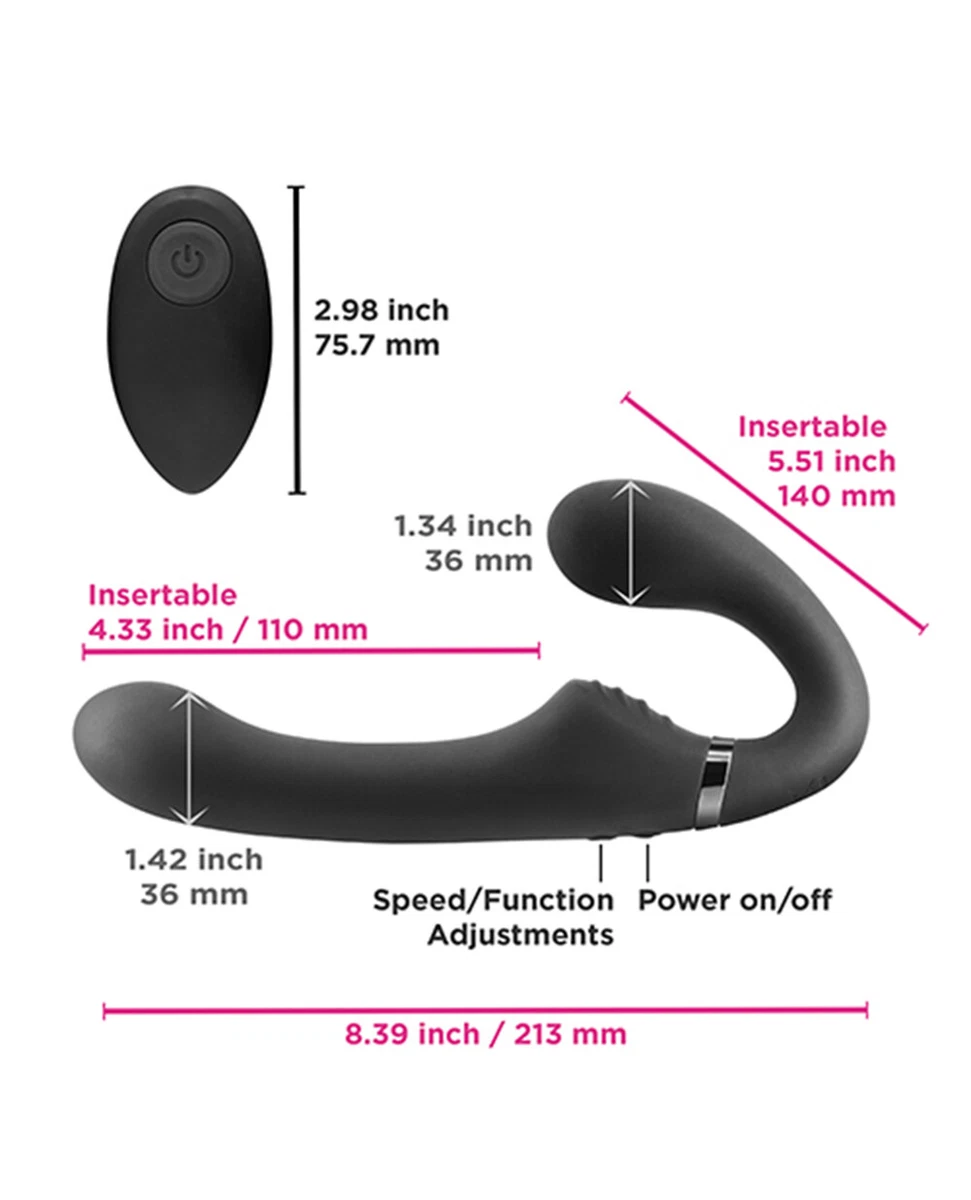 Silicone Remote Vibrating Strap-on Harness Dual Stimulator Pegging Sex Toy  | eBay