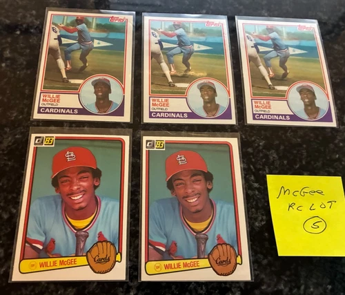 WILLIE MCGEE ROOKIE CARD LOT (1983)................5 TOTAL