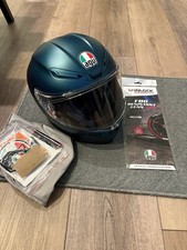 AGV K6 Matte Petrolio Blue Motorcycle Helmet ...
