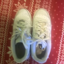 Men's White Low Top Lace-Up Athletic Sneakers, Solid, Activewear/Casual