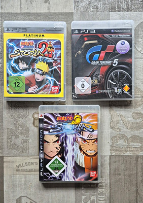 BANDAI PS3 Spielepaket Naruto Ultimate Ninja Storm 1+2 Platinum + Gran Turismo 5