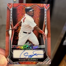 2025 Leaf Spectacular Manny Ramirez Red Autograph 2/6 Red Sox