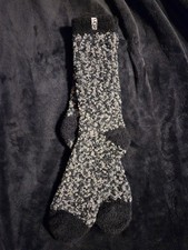 UGG Cozy Chenille Women's Crew Socks Grey/Black 1 Pair New Without Tags- One Sz