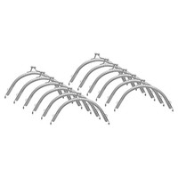 12 StüCk Metall-GeldböRsenrahmen, 12,5Cm Bogen-Kussverschlussrahmen (Silber)