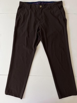 Rhone Pants Mens 33x29 Brown Stretch Chino Travel Casual Technical Performance