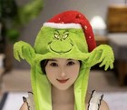 Christmas Hat for Grinch Costume Outfit Accessories Funny Party Hats Headband Ma