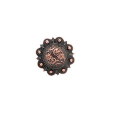 Cactus Flower Berry Concho Antique Copper 3/4" 7659-10