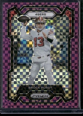 2023 Panini Prizm Brock Purdy Purple Power Prizm /49 #266 San Francisco 49ers