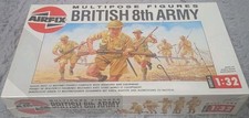 Vintage Airfix 1:32 British 8th Army Multipose Figures Model Kit SEALED - 04580
