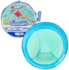 SwimWays Spring Float Premium Papasan Pool Lounger, Inflatable Pool Floats Ad...