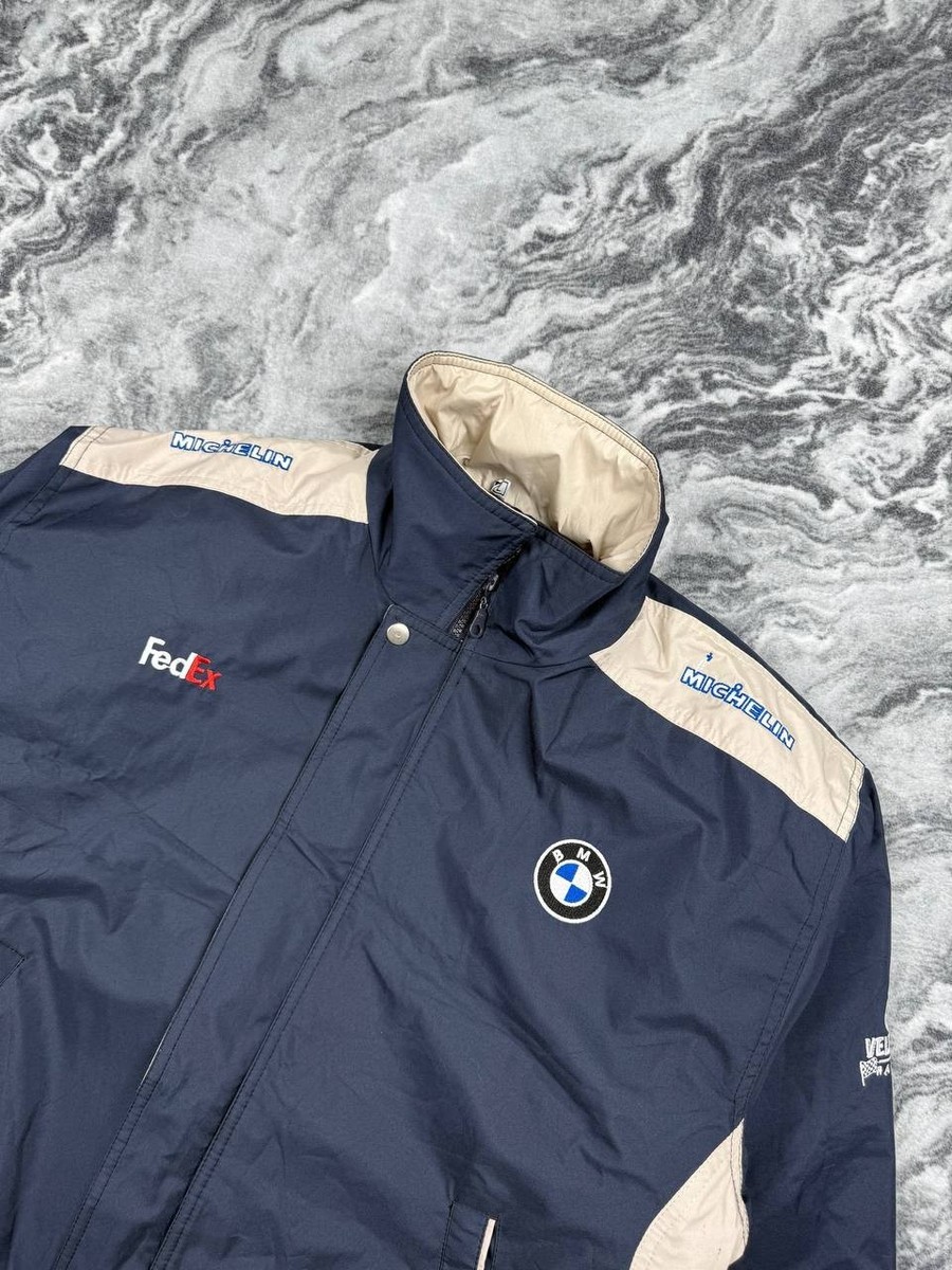 Vintage BMW 90s Bomber Jacket Racing F1 Men Size L Blue | eBay