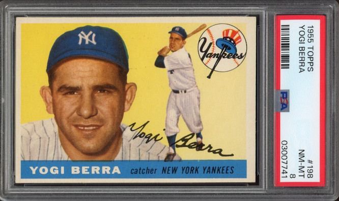 1955 Topps #198 Yogi Berra PSA NM-MT 8