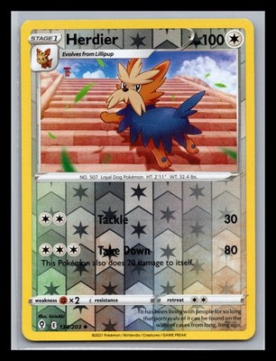 Herdier SWSH07: Evolving Skies #134/203 Reverse Holo