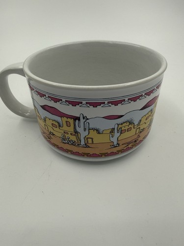 Vintage Tucson Arizona Sonoran Pueblo Panoramic Wide Coffee Mug Saguaro Cactus