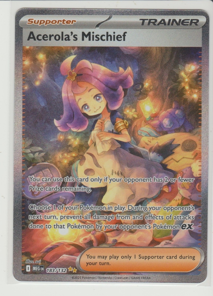 Acerola's Mischief Special Illustration Rare Pokemon Card MEG 183