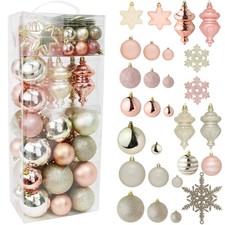 RN'D Christmas Snowflake Ball Ornaments - Hanging Snowflake and Ball Bulk Ass...