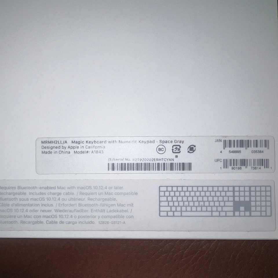Apple Magic Keyboard With Numeric Keypad Space Gray A1843 - EMPTY BOX Only - Image 2 of 4