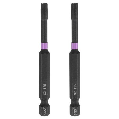 2x T25 Torx-Bit für 1/4'' Sechskant 3'' magnetisch