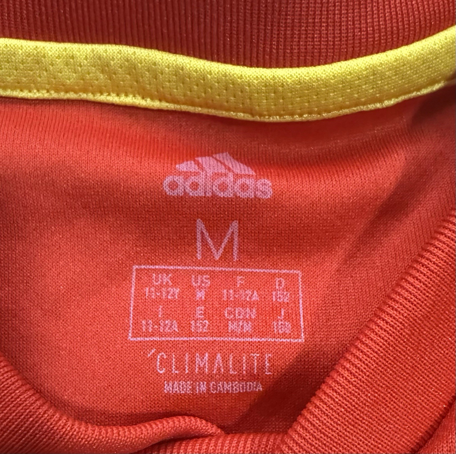 Adidas Spain Youth Medium Red Jersey Climalite Soccer 2018/2019 World Cup Home thumbnail 2