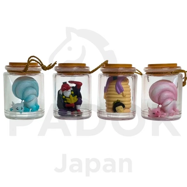 Tengu NineTails Fox Rokurokubi Botella Yokai Figura Set Japón Kawaii Cute Lim... - Imagen 2 de 4