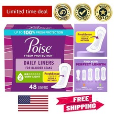 Daily Liners: 48 Count Incontinence Panty Liners - Light Absorbency  Comfort