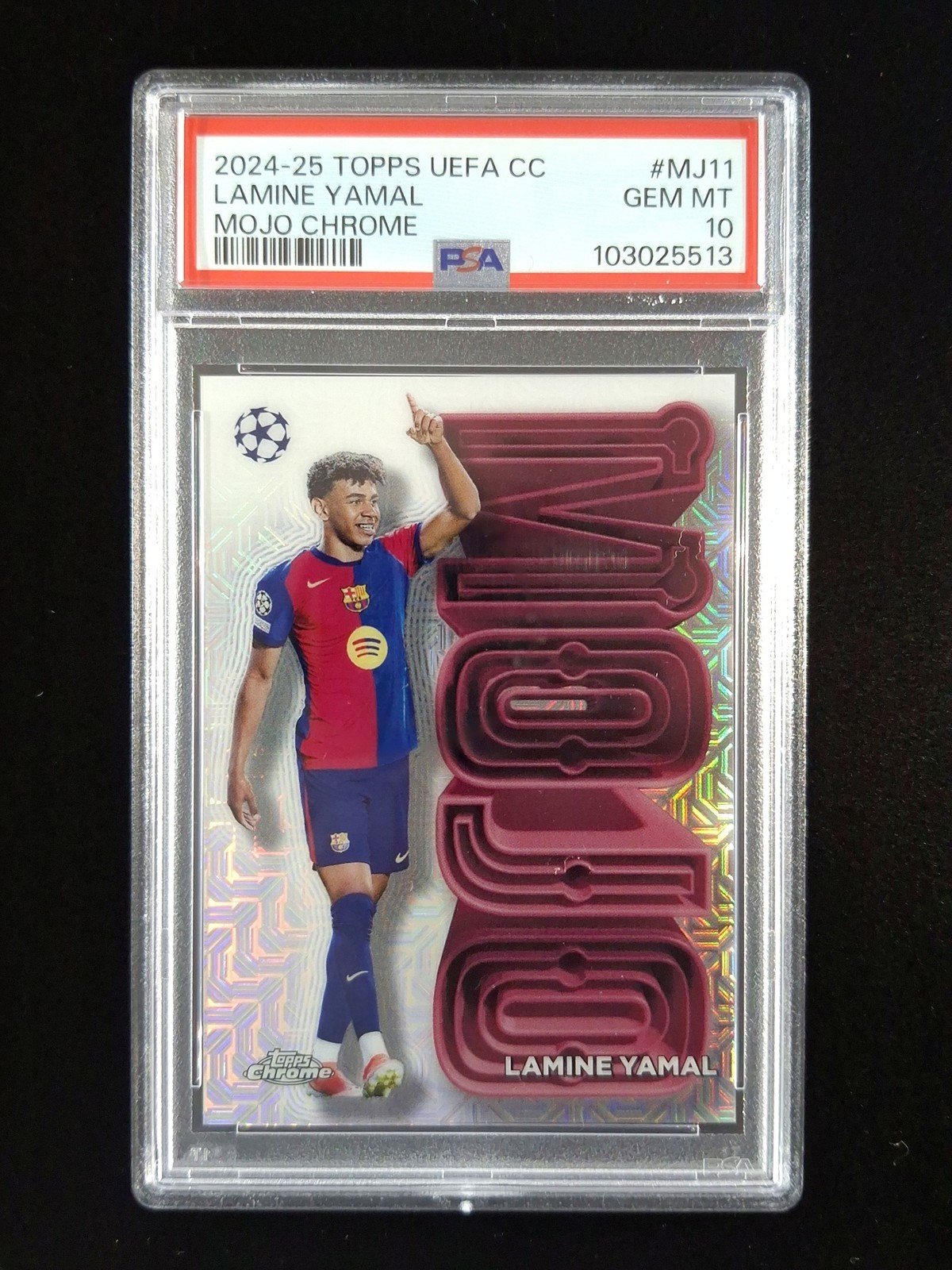 2024-25 UEFA Mojo Chrome Lamine Yamal #MJ-11 Mojo Chrome