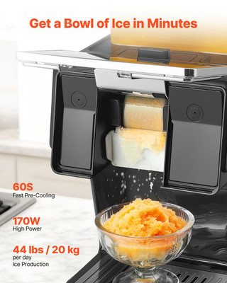 VEVOR Snowflake Ice Machine, 44 lbs/Day Shaved Ice Maker for Home & Parties