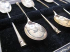 Birmingham 1973 Sterling Silver Cased Set Of 6 Nail Top Spoons HAMPTON UTILITIES