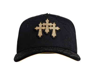 BIGG BOSS KIDS 3 CRUZES RAYO BLACK GOLD SNAPBACK HAT BBK3CRUZRAYO BKGLD