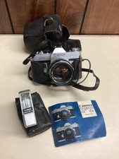 Vintage Canon FT QL 35mm Film SLR Camera FL 58mm F/1.2 Lens Flash Case Set