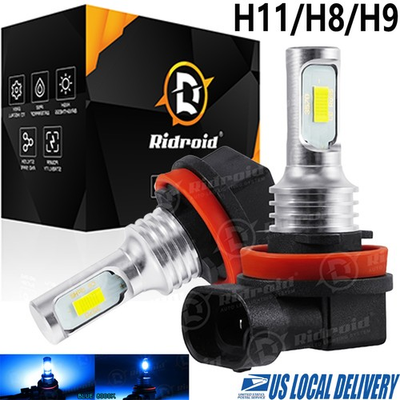 #ad H11 H8 LED Headlight Super Bright Bulb 8000K Ice Blue Kit 360000LM HIGH LOW Beam $12.79