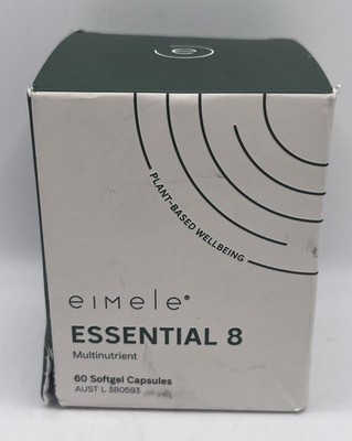 Eimele Essential 8 Multi Nutrient 60 Softgels Plant Based. EXP : 5/27 FREE SHIP