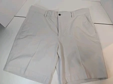 Dunning  Golf Shorts Beige 8" Inseam Stretch Sz 33 