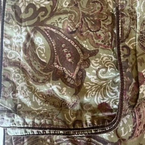 Vtg Ralph Lauren Hayden Paisley King Pillow Shams (2) Cotton Velvet Edging - Image 2 of 4