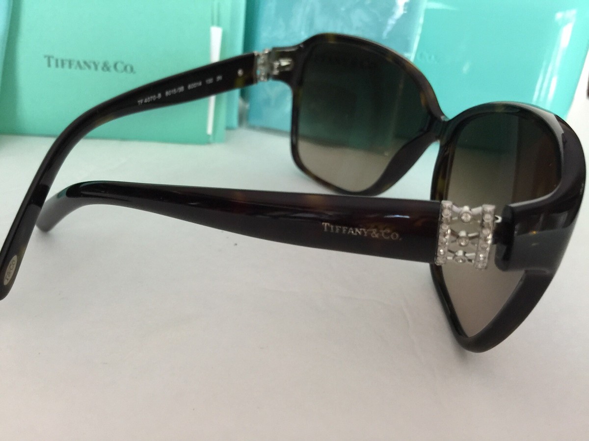 TIFFANY & CO Designer Oversized Sunglasses Swarovski Crystals
