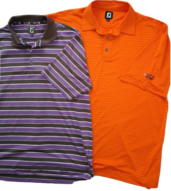 FJ FootJoy Golf Polo Shirts Mens Size XL Striped Lot Of 2 Nice | eBay