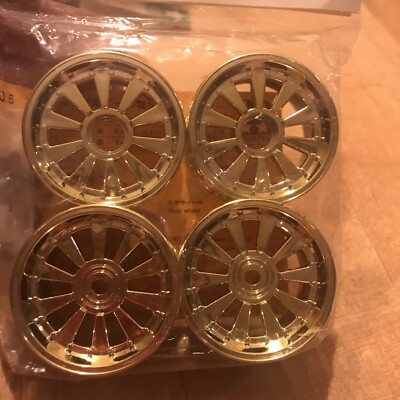 Roues Tamiya Mag Or 43006 – Ensemble Complet Avant Et Arrière Pour QD, Doré