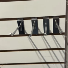 96PCS Slatwall Hooks 6 inches Wall Panel Hook Retail Home Garage Hanger