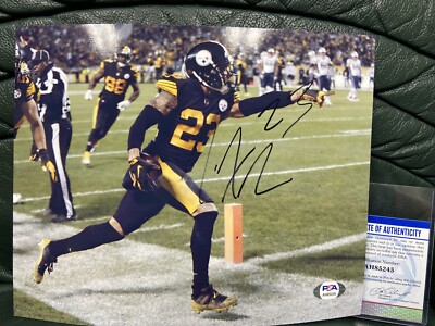 Joe Haden Autographed Pittsburg Steelers Football 8x10 Photo