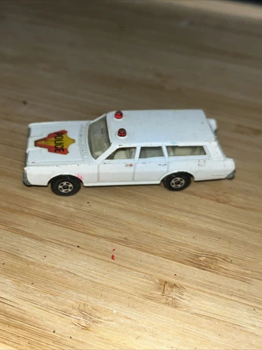 USED Matchbox Lesney No 55 White Mercury Police Car (1971) #47