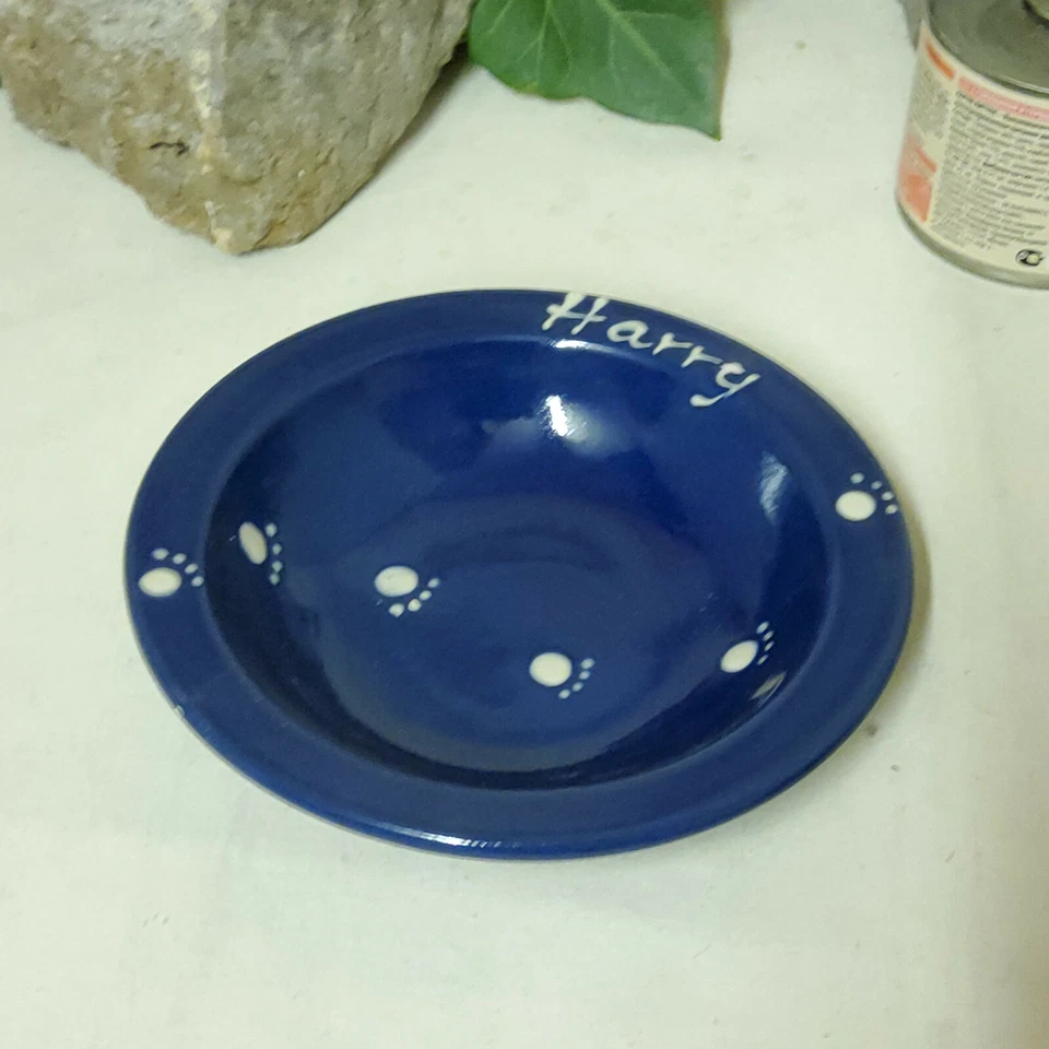 keramik-im-hof Futtertellerchen mit Wunschname, Napf, Schüssel, Katze, Hund - Bild 2 von 3