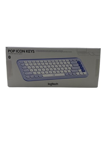BRAND NEW - Logitech POP ICON Keys Wireless Bluetooth Keyboard Lilac/Off White