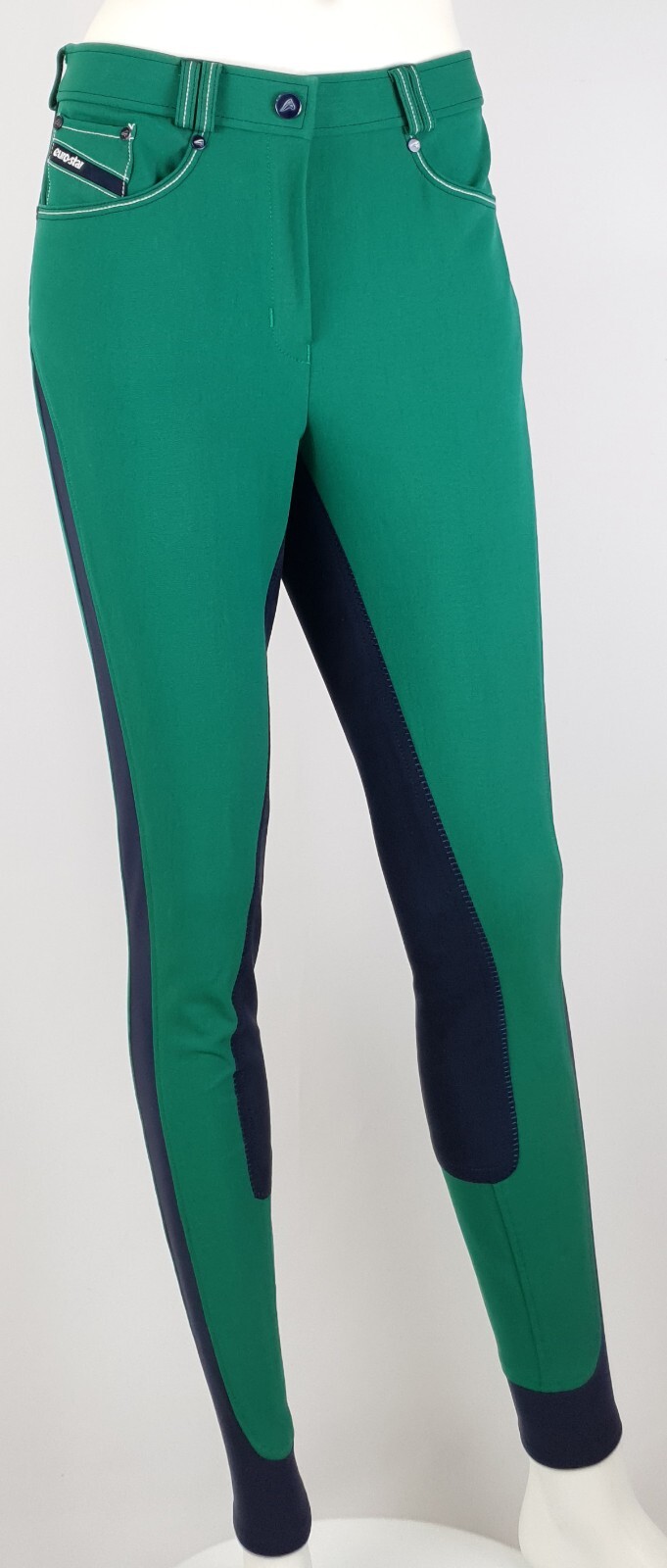 Equestrian Stockholm Reithose Full-Grip Dressage Elite Sycamore Green Vollbesatz Damenreithose